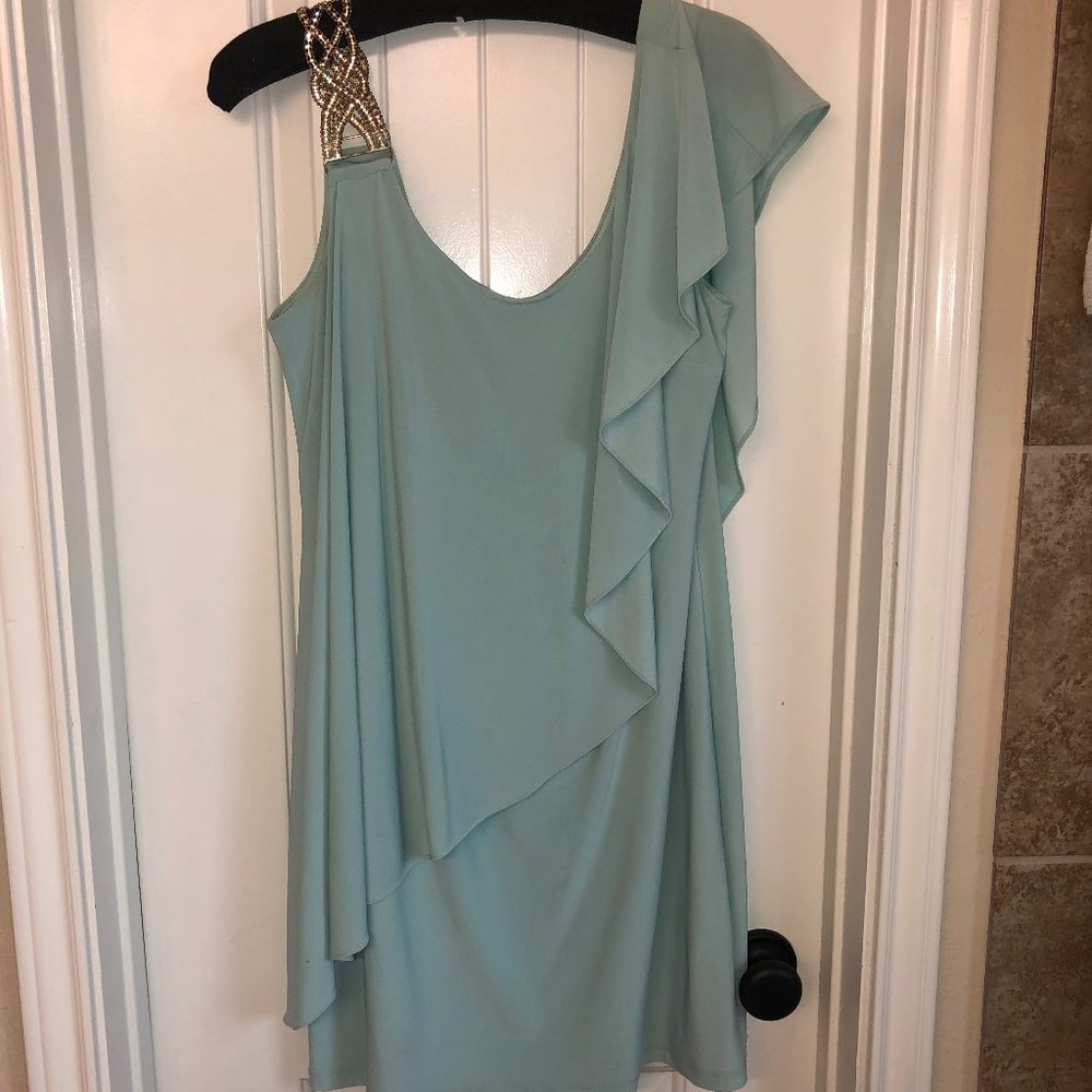 Rhinestone sleeved dress